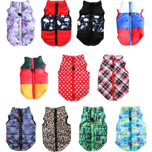 Warm Dog Jacket Winter Windproof Pet Dog Coat For Small Dog Jacket Cotton-Padded Vest Clothes Puppy Dogs Outfit Yorkie Clothing