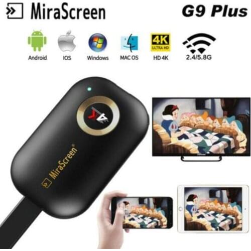 Mirascreen G9 Plus 2.4G 5G 4K Wireless Android tv stick Miracast Airplay Receiver Wifi Dongle mirror Screen streamer cast