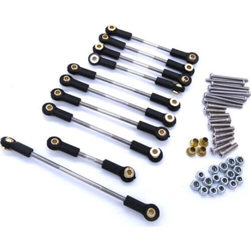 Chassis Pull Rods Drag Plastic Ends Link Suspension for MN D90 D91 D96 D99 D99S 1/12 RC Crawler Upgrade Parts