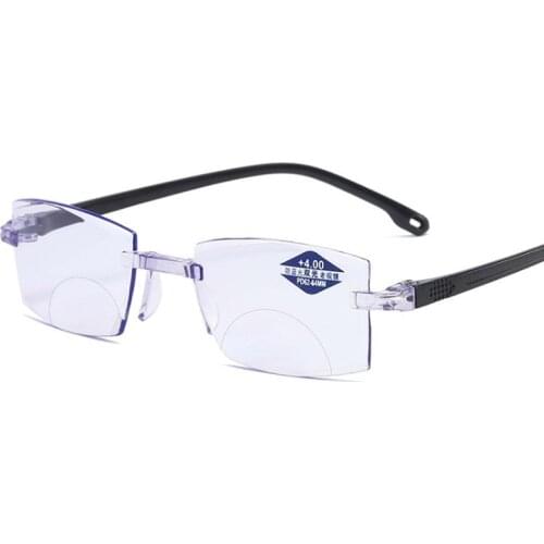 Ultralight Rimless Reading Glasses Anti Blue Light Radiation Computer Presbyopia Readers spectacleso Reader Glasses