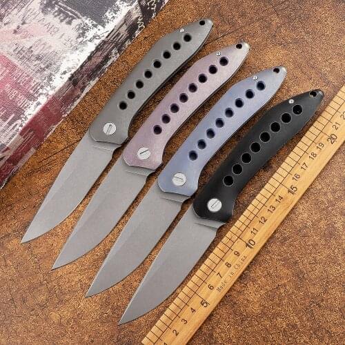 NINE THORN high quality OEN bear knife folding knife S35VN blade full titanium handle outdoor tactical hunting EDC tool knife