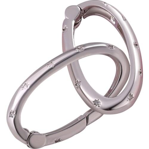 5 Pcs Wholesale DIY Clasps Connectors Accessories For Jewelry Making Cubic Zirconia Press Clasp Hoops Jewerly Findings Supplies