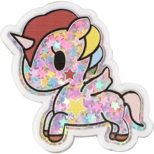 10pcs /lot Animal Unicorn Quicksand Acrylic Planar Resin,Sequin Shaker DIY Sew Bow-knot Crafts Phone Decoration,10Yc18250