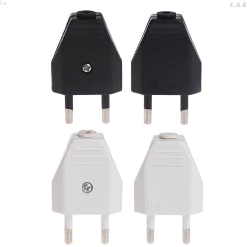 2 Pcs new type German Type European standard Power 2 Pin Plugs Network Cables 2.5A 220V Electric Contact L29K
