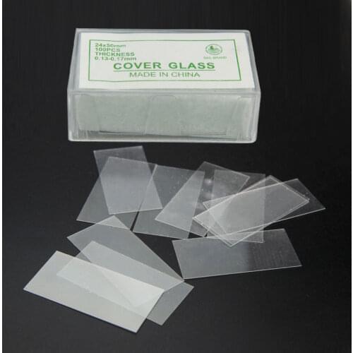 24*50mm Microscope Glass Slides Cover Slips Blank Slide Cover Glass Microscope Accessories