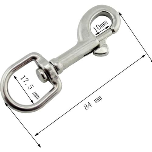 316 Stainless Steel Swivel-Eye Bolt Snap Hook Round Swivel