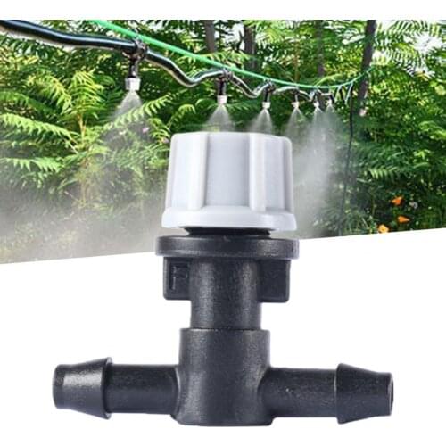 50Pcs Tube Nozzle Garden Irrigation 3 Outlet Adjustable Atomizing Sprinkler Part Atomization Nozzles Watering Irrigation