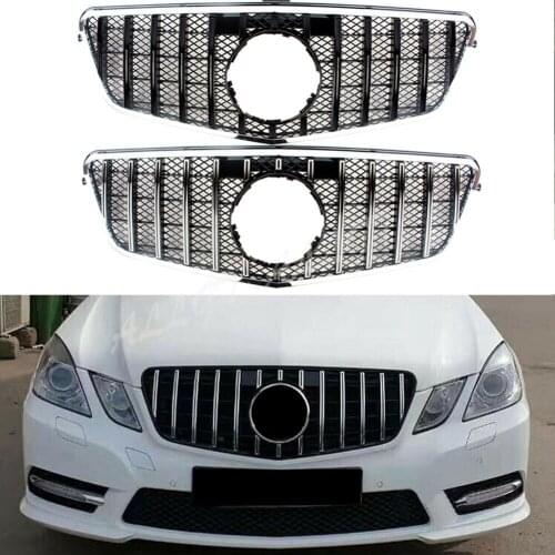 Car Front Racing Upper Facelift Billet Bumper Grills For Mercedes Benz E-Class W212 2009 2010 2011 2012 2013 GTR