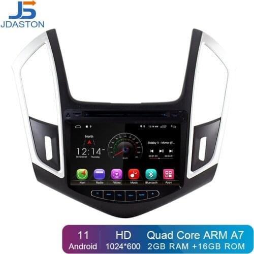 JDASTON Android 10 Car DVD Player For Chevrolet Cruze 2015 2016 2017 2018 2 Din Car Radio GPS Navigation Multimedia Stereo WIFI