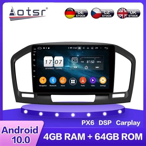 For Opel Insignia Android 10 PX6 Car Multimedia DVD Player for Regal 4G+64GB Auto GPS Navigation Stereo radio DSP Carplay WIFI
