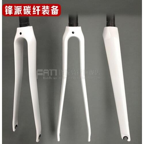 Scale-free white road bike fork full carbon fiber fork Cycling Bicycle Parts road carbon fork