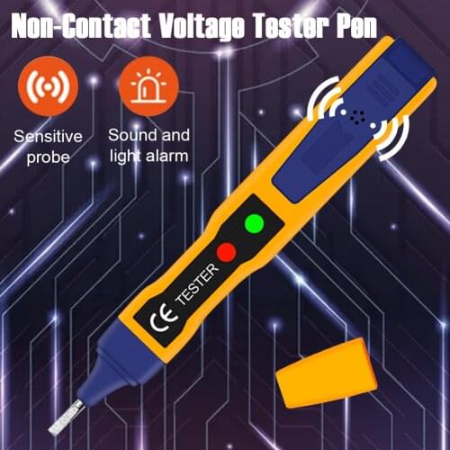 Non-Contact Voltage Tester Pen Electrical Screwdriver LCD Display Voltage Detector Test Electrician Tools with Light & Buzzer