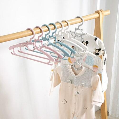 10pcs/lot 30-36.5cm Childrens Telescopic Hanger Baby Clothes Rack Multi-Functional Non-Slip Plastic Kids Clothing Hanging
