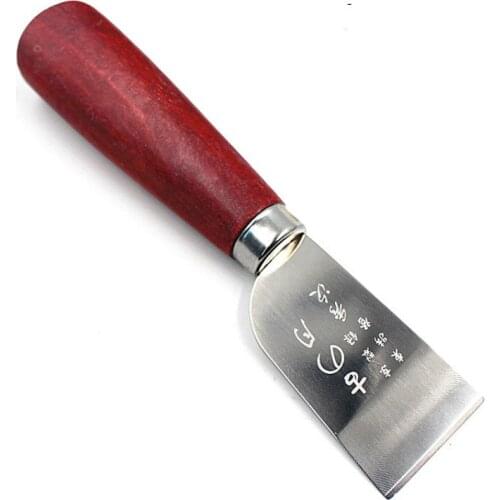 Diy Sewn Wooden Handle Stainless Steel Leather Cutting Knife Craft Tool Professional Leathercraft Cutting Tool