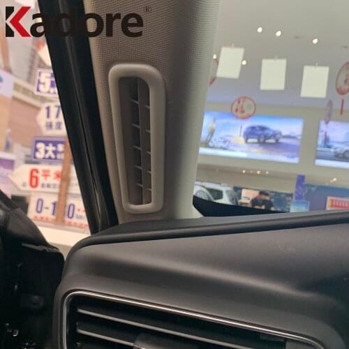 For Ford Explorer 2020 2021 Carbon Fiber Car Interior Front Air Vent Outlet Cover Trim Decoration Frame Sticker Car Accessories