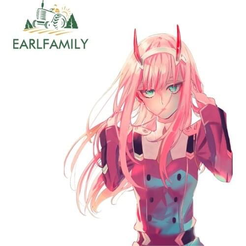 EARLFAMILY 13cm x 9.9cm for Darling in the FRANXX Vinyl Car Stickers Motorcycle Refrigerator Decal Creativite Sunscreen Decor