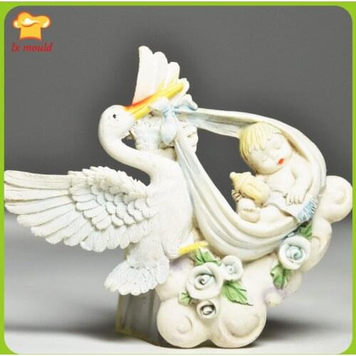 Exclusive new Sugar art molds sugar art tool silicone molds sugar candy doll mould swan doll DIY mold