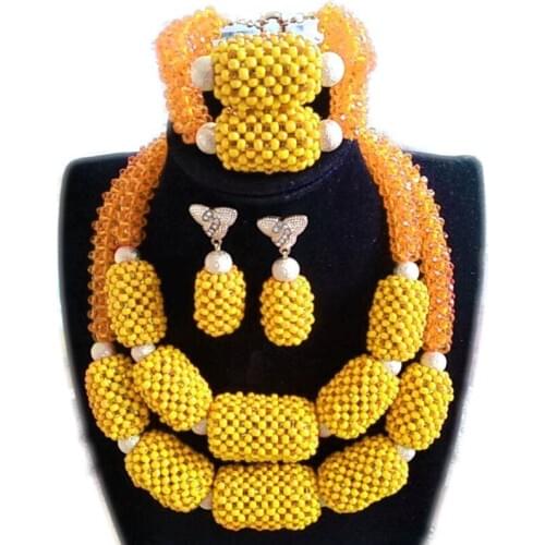 Dudo Store African Jewelry Set Women Beads Necklace Nigerian Wedding New Designs Dubai Gold Yellow Gold Big Balls Free Shipping
