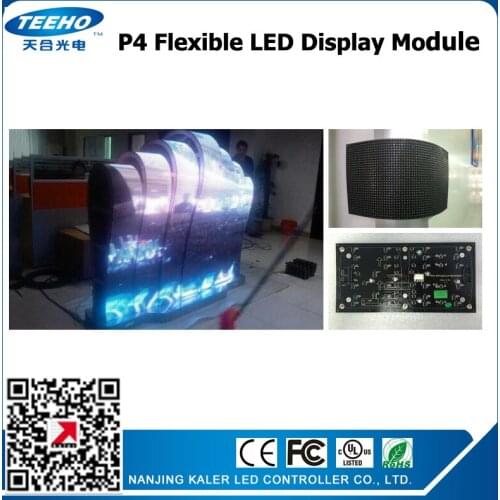 Kaler P4 indoor pantalla SMD2121 flexible LED Display module soft display led panel custom made LED display screen videowall