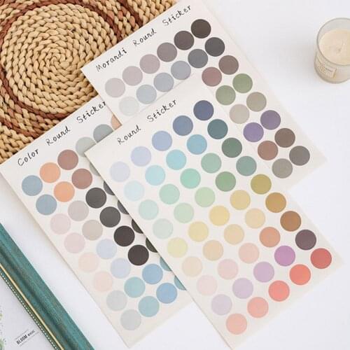Color Label Sticker Dot Earth Color Label Sticker Self Adhesive Label Paper Home Decoration Stickers