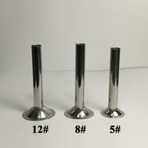 NO.5#8#10#12#Full stainless steel meat grinder sausage stuffering tube funnel nozzle attachment for Meat Grinder Mincer