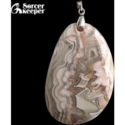 Natural Gem Stone Crazy Lace Rosetta Agates Pendant Fit DIY Necklace Slide Healing Beads for Women Men Jewelry Making BF356