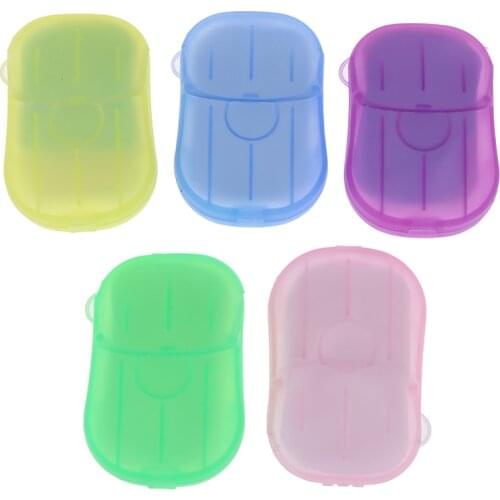 20pcs / box Portable soap paper Disposable soap box Mini soap paper outdoor product