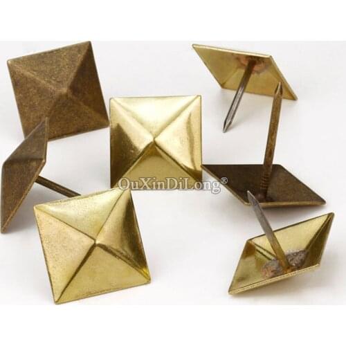 Retro 100PCS Antique Brass Decorative Upholstery Nails Tacks Jewelry Gift Box Sofa Furniture Rivet Studs Doornail Hardware