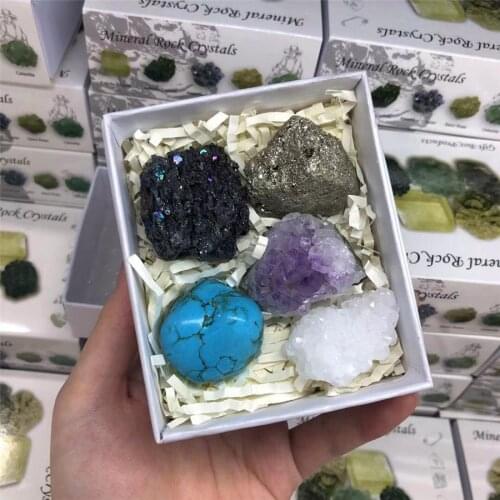 Rough Mineral Crystal Stone Natural Amethyst Raw Quartz Gemstone Specimen Healing