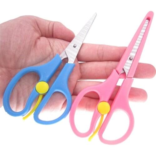 School Kindergarden Student Kid Child Handicraft Stationary Scissor Safety Office Snip Household paper cut craft DIY shear