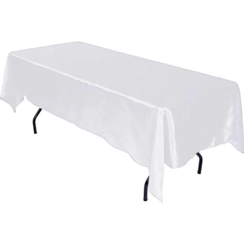 High-end hotel banquet wedding scene pure color rectangular satin cloth tablecloth tablecloth smooth section Z8F4