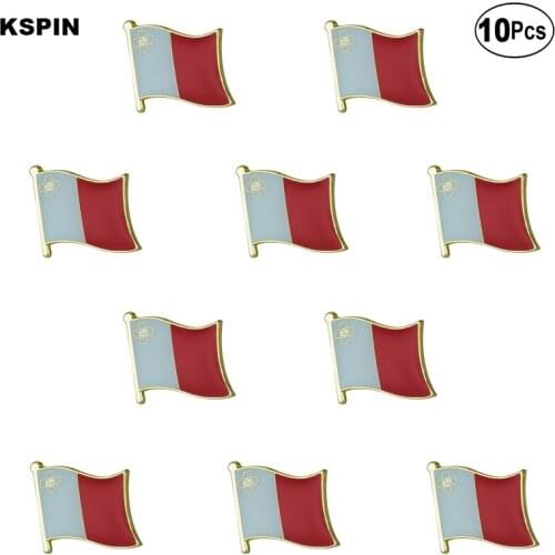 Malta Flag Lapel Pin Flag badge Brooch Pins Badges 10Pcs a Lot