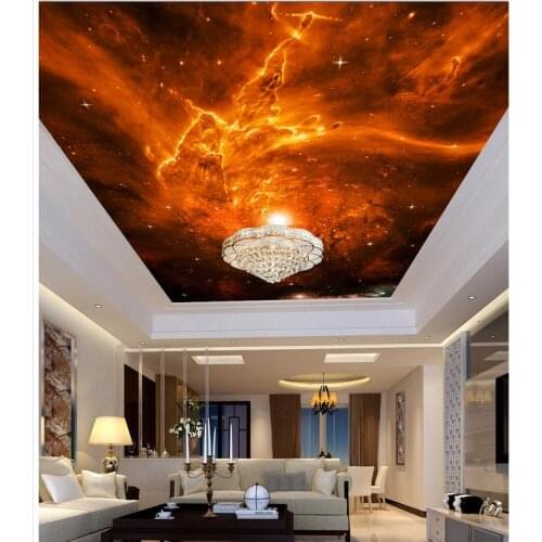 Modern European hotel KTV 3d wall mural wallapper ceilings papel de parede 3d mural paintings ceiling