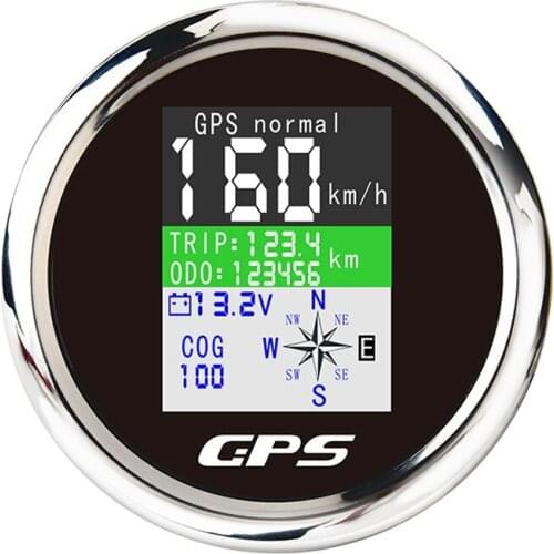 85mm Smart GPS Speedometer Waterproof TFT Screen Digital Tachometer Odometer with GPS Antenna for Car Boat Motorcycle