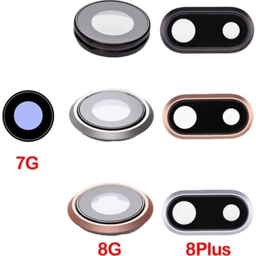 New Back Camera Lens for iphone 7/8/7plus/8plus/X/XS/XR/XSMAX with Frame Rear Camera Glass Lens Replacement Parts