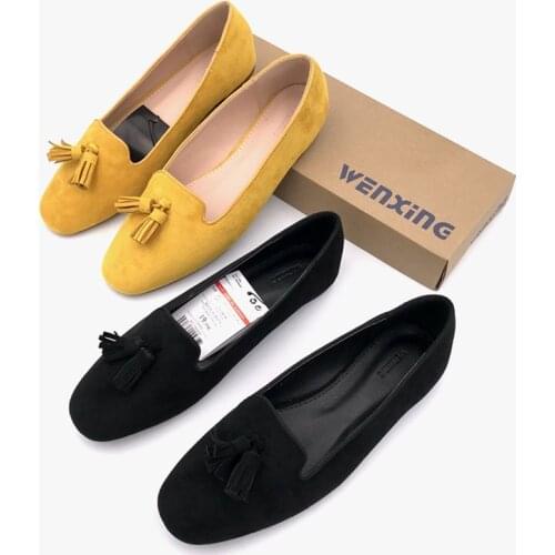 Flock double fringe women single shoes 2020 new all match flats spring casual slip-on loafers plus size ladies daily espadrilles