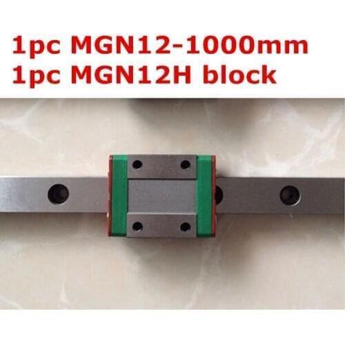 1pcs MGN12 - 1000mm linear rail + 1pcs MGN12H long type carriage