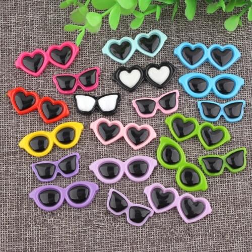 10pcs Diy glasses frame resin accessories mobile phone shell diy beauty hair accessories doll accessories