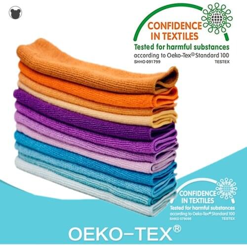 10PCS Microfiber cloth kitchen towel colorful dishcloth for home table cleaning cloth bathroom rag household cleaning tools