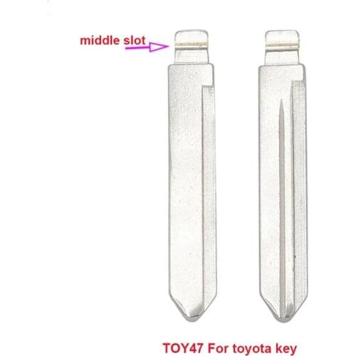 TOY47 key blanks with middle slot 47# car key blade TOY23 for South American market car key blade with middle slot