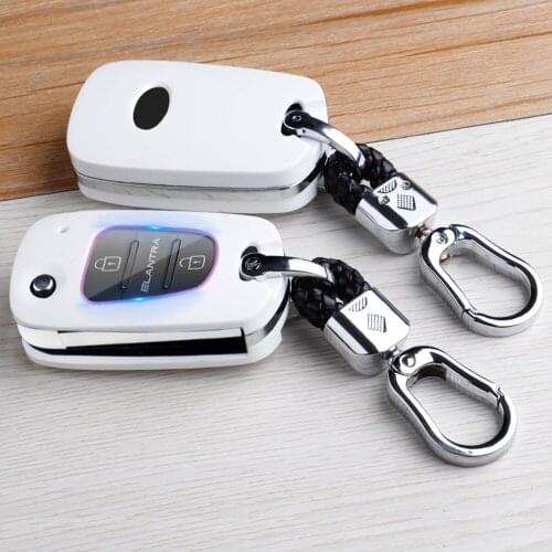 Car Key Accessories Fit For Hyundai Elantra Kia Sportage Soul Rio Optima Key Case Cover Keychain Shell Box