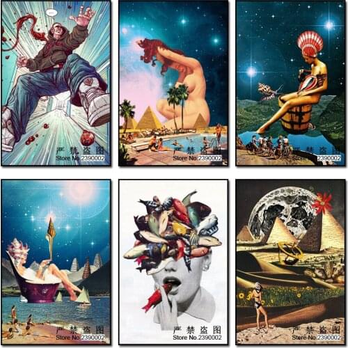 5D Diamond Painting Woman With Fantasy Cross Stitch Square Full Diamond Embroidery Flowers Fish Earth Mosaic Pattern Pictures