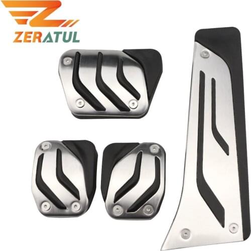 Zeratul Car Pedals for BMW X3 X4 X5 X6 1/2/3/5/6/7 M3 E39 E46 E87 E90 E91 E92 Z4 F30 F20 Stainless Steel Gas Brake Pedal
