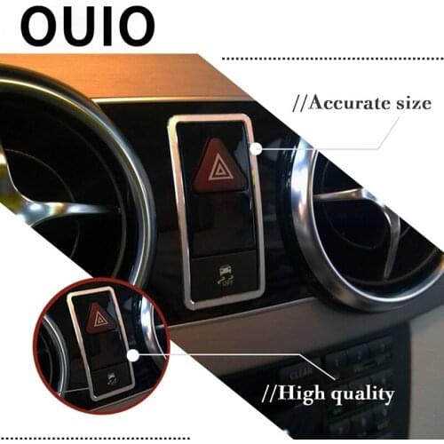 Car Central Console Warming Light Button Frame Stickers For Mercedes Benz GLK200 GLK260 GLK300 AMG GLK Class Auto Accessories
