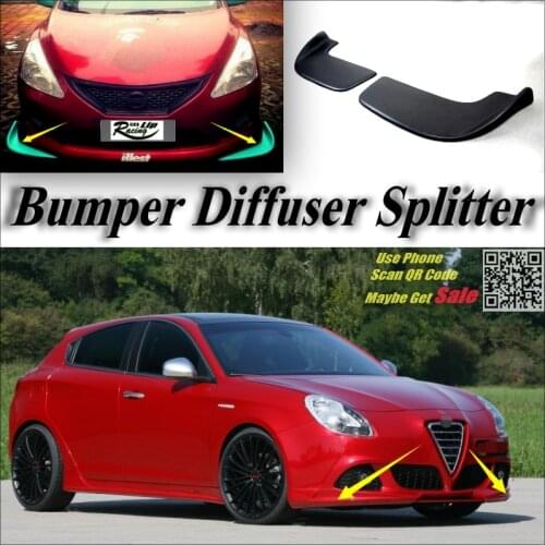 Car Splitter Diffuser Bumper Canard Lip For Alfa Romeo Giulietta 940 AR Tuning Body Kit / Front Deflector Fin Chin Decline High