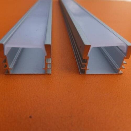 Free Shipping 50M/Lot 2M LED Aluminum Profile for 5050 5630 LED Strip,Milky/Transparent Cover for Aluminum Channel