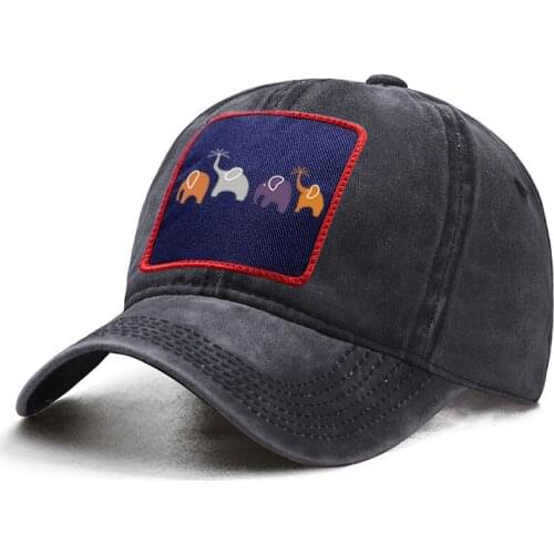 Cartoon Elephant Dancing Baseball Cap Dad Solid Trucker Snapback Bone Casquette Hat Woman Ponytail Berets Cap Boinas Brand Hats