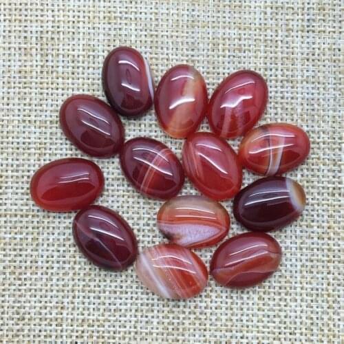 Natural Stone Beads Ring accessories Cabochons Carnelian Oval 15x20 mm DIY Pendant Jewelry Hand Made Pendants