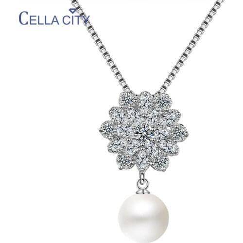Женские ожерелья из жемчуга CELLA CITY China At AliExpress