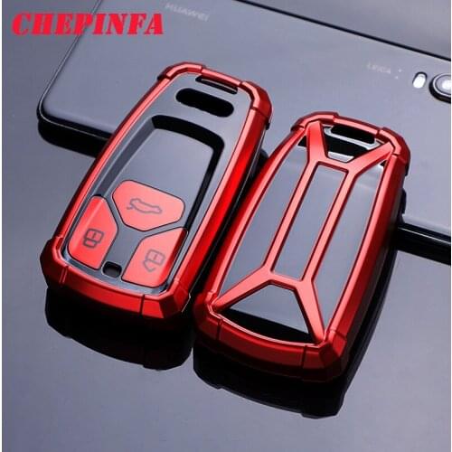 TPU Car Key Case Full Cover Protect Shell For Audi A1 A3 A4 A5 A6 A7 A8 B9 Quattro Q3 Q5 Q7 TT TTS 8S 2009-2017 Car accessories